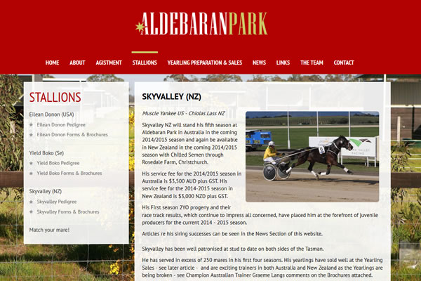 Aldebaran Park Website