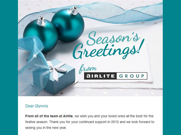 Christmas Emails Airlite