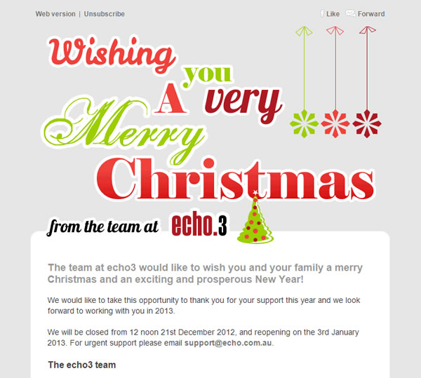 Christmas Emails Echo3